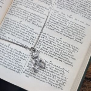 Silver Bear Pendant Necklace